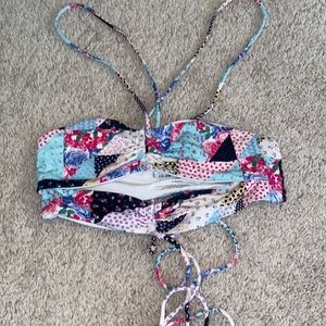 Frankie’s bikini patch work print bikini top